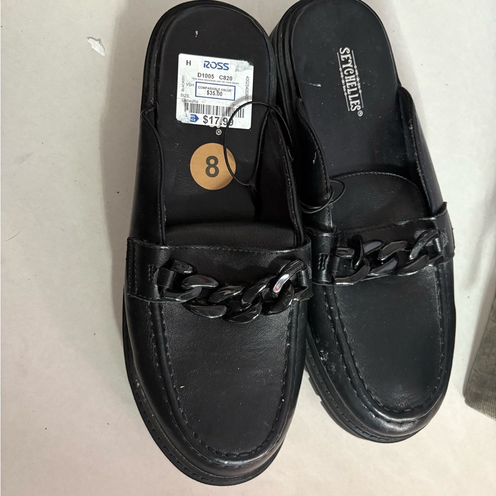 Seychelles Black Loafers Moccasin-Style Slip-Ons